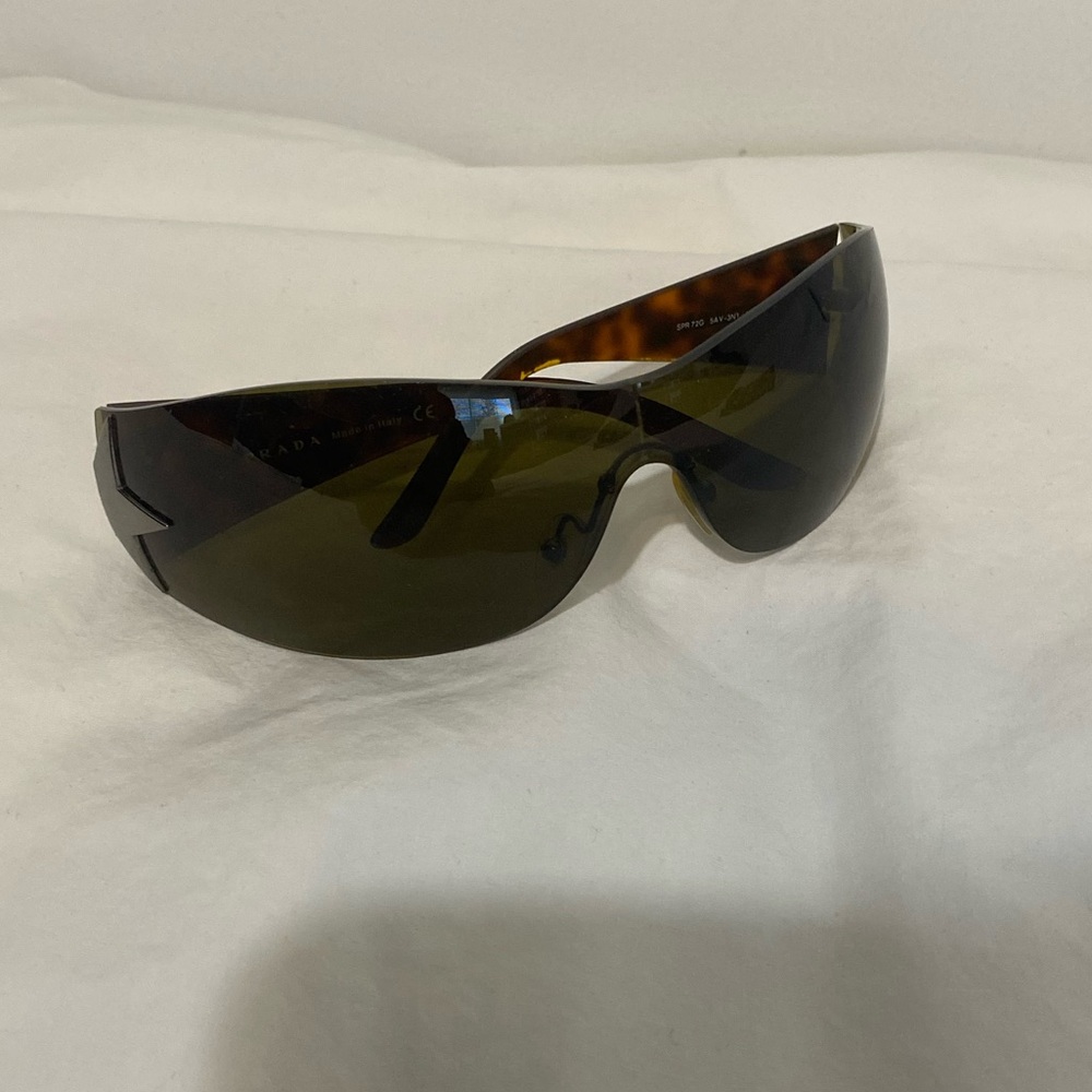 Prada Brown Tortoise Shield Sunglasses